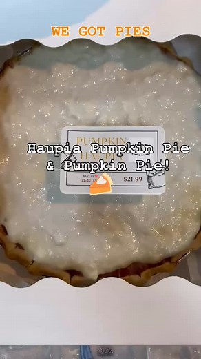No Thanksgiving feast is complete without the pumpkin pie! Stop in for a fresh baked delicious HAUPIA|coconut PUMPKIN PIE from @patrickscafeandbakery! Come support small businesses!! $21.99 each! 不旅#haupiapie #pumpkinpie #thanksgiving #seattlefishguys #patrickscafeandbakery #freshpoké #onogrinds #bethankful #supportlocal | Seattle Fish Guys | Facebook