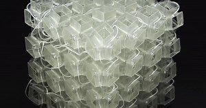 Transforming metamaterial alters size, volume, and shape on command