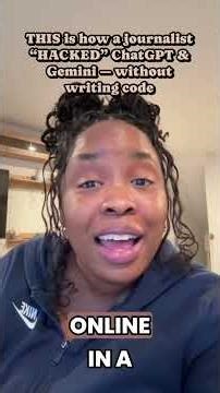 ➡️ This is how a journalist “hacked” chat GPT and Gemini — without writing code.