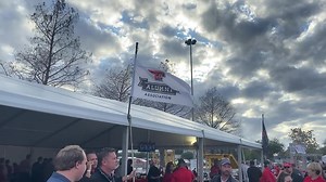 The Texas Tech Tailgate Party outside the stadium is packed with Red Raiders! Really awesome! | Pete Christy KCBD