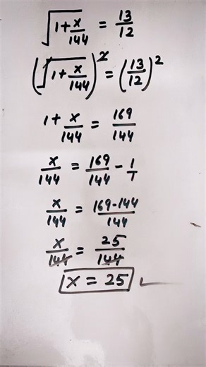Nice square root maths algebra problem how to Solve #maths #squareroot #algebra #tricks #shorts