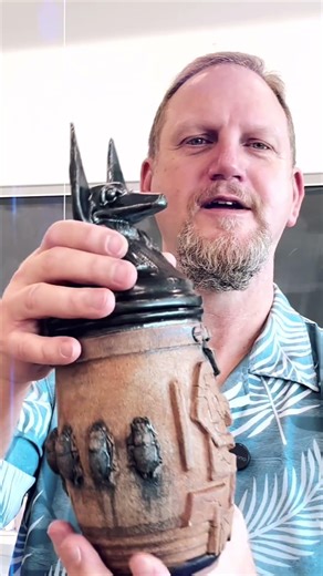 Egyptian Anubis canopic jar #ceramics #clay #wheelthrown #handmade #pottery #egypt