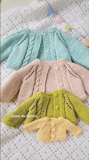 Doll cardigans. 4 sizes. knitting pattern and tutorial are available on my website