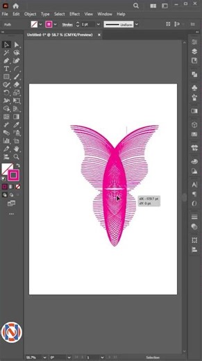How to make Beautiful Butterfly in Adobe Illustrator || illustrator tutorial 2025