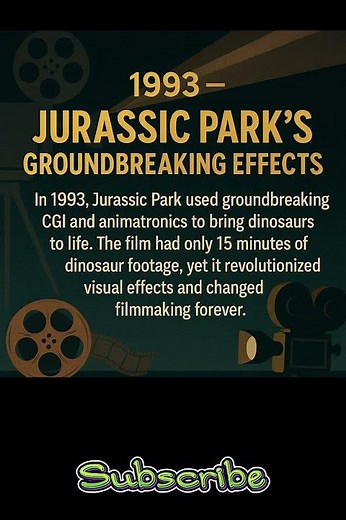 1993 – Jurassic Park Revolutionizes Visual Effects