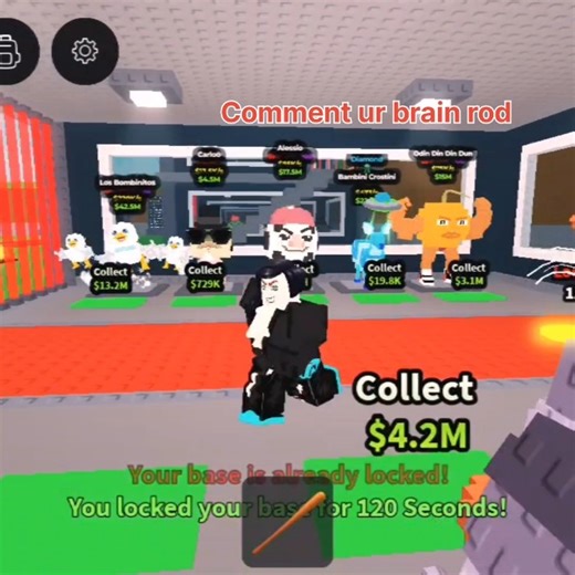 playing still the brain rod #roblox