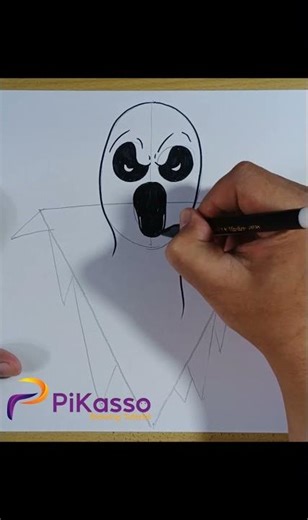 Fun and Easy Scary Ghost Halloween Drawing Tutorial