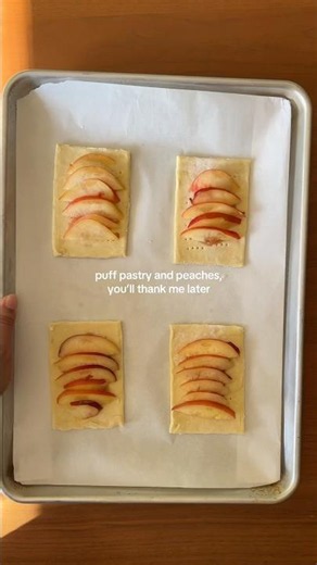 the EASIEST peach pastry you can bake🍑✨