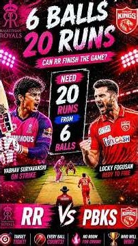 💥 Vaibhav Suryavanshi vs PBKS | 20 Runs Needed in Final Over!