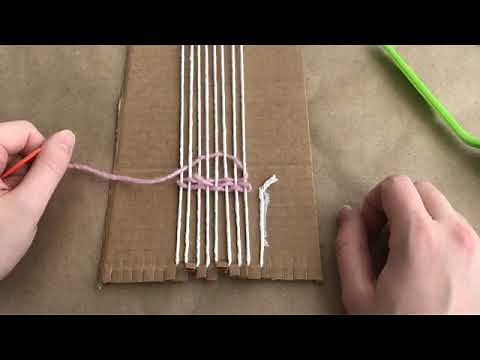 Weaving Basics on a Cardboard Loom