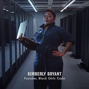Kimberly Bryant, Founder Black Girls CODE, wears an iconic jumpsuit designed in collaboration with The Great. as a modern-day Rosie the Riveter. Her thoughts to those aspiring to follow in the footsteps of Rosie: “You already have everything you need to create the future you want.” Learn more at http://bit.ly/RosieReborn #rosiereborn #TheGreatxCotton | Cotton