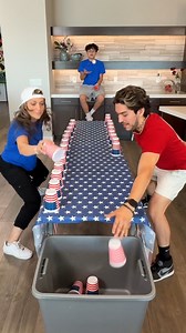 156K views · 223 reactions | Speed vs. Strategy – Who Will Win the Race  Getti and Maximus race to see who can get all their flag cups into the bin first to win the challenge. #4thofJuly #july4th #summergames  This video was produced by Network Media and The Tus House | Challenge Accepted | Facebook
