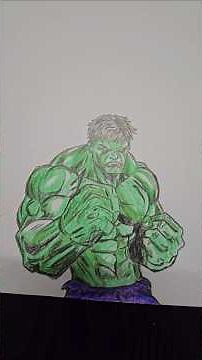 How to draw HULK Marvel Drawing