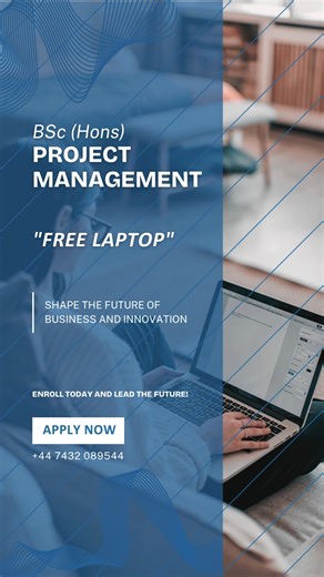 ❓ Ready to lead projects that make a real impact? 🎓 BSc (Hons) Project Management This course equips you with the strategic, organisational, and leadership skills needed to plan, deliver, and manage projects across industries. Designed for future project leaders who thrive on structure, decision-making, and results. ✨ Learn project planning, risk, and resource management ✨ Gain practical, industry-relevant experience ✨ Build skills valued across global sectors 💼 Ideal pathways include project 