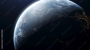 Time lapse animation of night moving across the Earth as seen from space