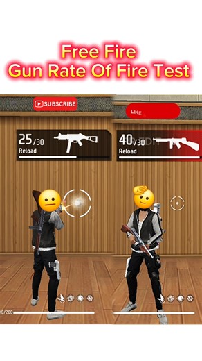 Free Fire Gun Rate of Fire Test UMP vs Thompson | #pr2155