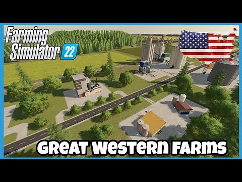 GREAT WESTERN FARMS USA - NEW MOD MAP: FARMING SIMULATOR 22 *FLY OVER*
