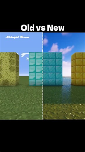 Old VS New Minecraft blocks | Midnight RavenMinecraft Blocks textures #minecrafttheme #minecraft