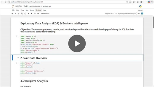 Task2 ✅ task 2 is about Exploratory Data Analysis (EDA) Business Intelligence and main objective is To uncover patterns, trends, and relationships within the data and develop proficiency in SQL… | Krish Patel