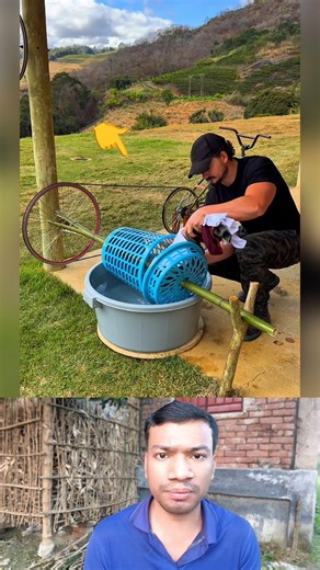 DIY Bike Powered Washing Machine 🚴‍♂️ Genius Idea!