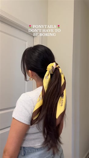 SCARF PONYTAIL 🌷✨ #scarfponytail #scarfhairstyles #hairstyle #hairideas #easyhairstyle #hairtutorial #simplehairstyle