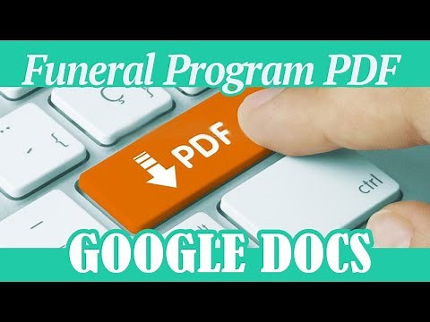Create A PDF File Funeral Program Template - Google Docs - The Funeral Program Site