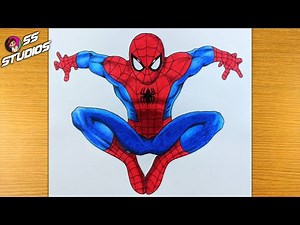How To Draw Spider-Man | Step By Step Drawing with color pencil Tutorial