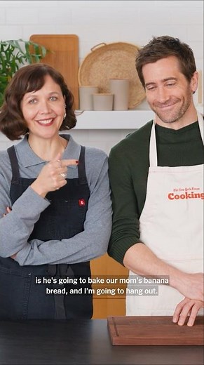 Watch Maggie and Jake Gyllenhaal make the their family’s beloved banana bread on our channel!