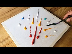 Easy & Simple Abstract Flower Painting / Acrylic Painting For Beginners / How To Draw / Satisfying