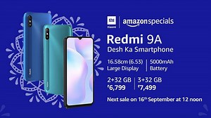 Redmi 9A Set to Go on Sale Today at 12 Noon via Amazon, Mi.com