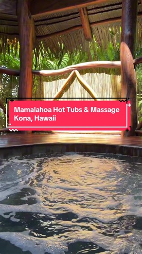 We had the best experience at Mamalahoa Hot Tubs and Massage in Kona, Hawaii. It was truly so relaxing and beautiful and the staff was so nice! Highly recommend going if you’re visiting Kona. 🌺