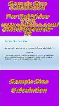 Sample size calculation