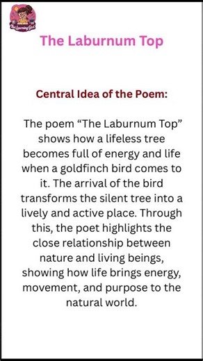 Class 11 English: The Laburnum Top Poem | Easy Central Idea Explanation