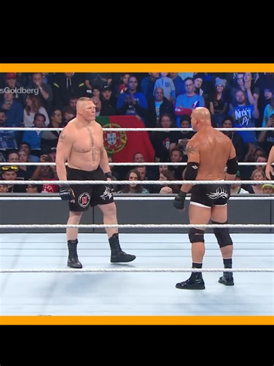 This match shocked the world 😱 Goldberg vs Brock Lesnar. Two monsters. One ring. WWE history was made. #wwe #goldberg #brocklesnar #wrestlemania #wweusa