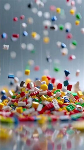 LEGO The Sound of Falling Pieces #asmr #asmrsounds #lego #legoshorts #brick #bricks #ai #aishorts