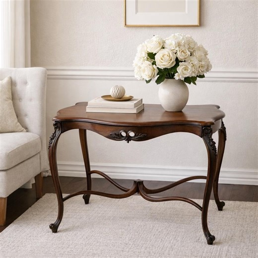 Vintage French Provincial Walnut Side Table – Louis XV Cabriole Leg Accent - Etsy