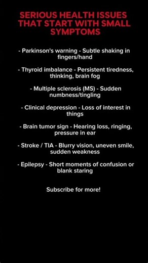 7 Serious Health Conditions That Can Start With Small Symptoms | Early Warning Signs