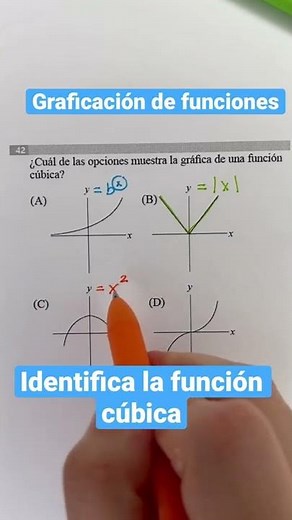 Graphing functions. Identify the cubic function.