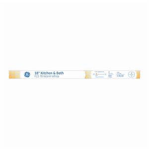 GE Kitchen & Bath Fluorescent Tube Light Bulb, 15 Watt, Warm White, 18 inches, F15 T8 Tube Light