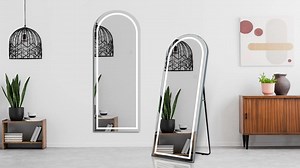 Modern Design Luxury Home Decor Large Full-Length Wall Mounted Mirror with Metal Frame Big Arch Standing Floor Miroir Spiegel