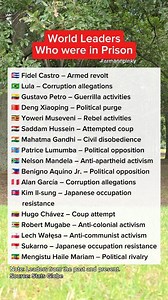 World leaders who were in prison. #brasil #prison #WorldLeaders | Arman Fernando Andres