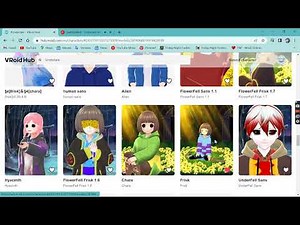 How to download Frisk model on Vroid hub