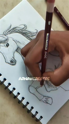 Day 2: Horse Drawing 🐎✨ | Animal Drawing Challenge 🔥 #shorts #dhurandhar