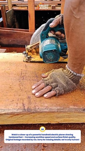 Power Tool Woodworking in Action | Electric Hand Planer Cutting Hardwood