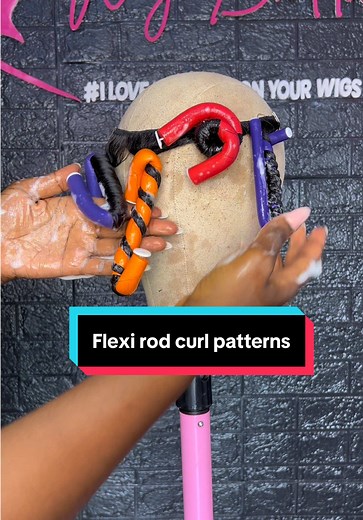 Different Curl Patterns Using Flexi Rods for Wigs