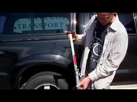 Demonstration of Expanding Cargo Retaining Bar for rear up pickup truck bed.