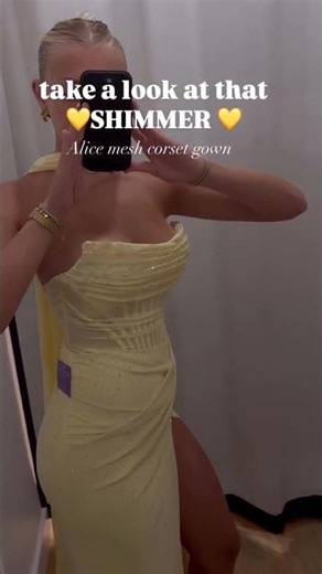 Meet the Alice Corset Gown #prom #formaldress #yellow #gown