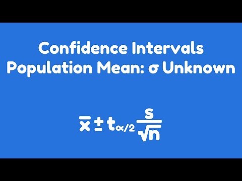 Confidence Intervals | Population Mean: σ Unknown