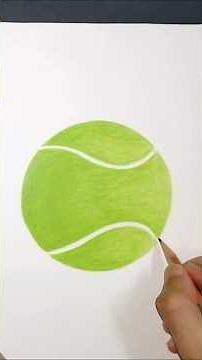 How to Draw a Tennis Ball 🎾 #shorts #drawing #howtodraw #tennisball