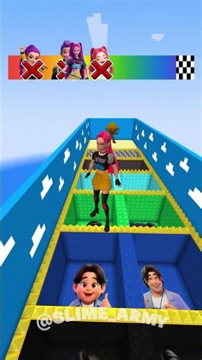 KPop Demon Hunters Vs Squid Game Lava Jump (Part 31) #shorts #minecraft #sodapop